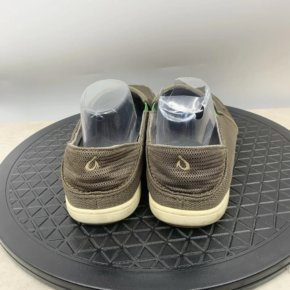Olukai Nohea Mesh Shoes Men Size 9.5 Sneakers Brown Mesh Slip On Fold Down Back